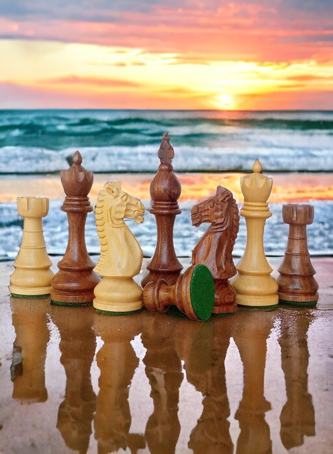 Enterro Wooden Chess Pieces 3.75" Taj Series - Made of Rosewood Boxwood Well Polished Handicraft - Image 4